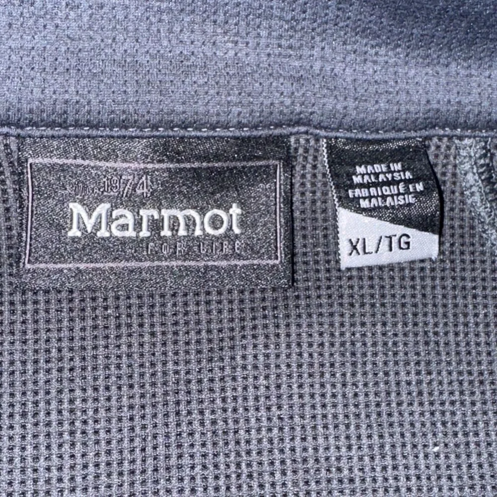 Marmot Hanging Rock 1/2 Zip Men's XL Performance Sweater Gray/Blue Outdoor Cargo - Picture 6 of 10